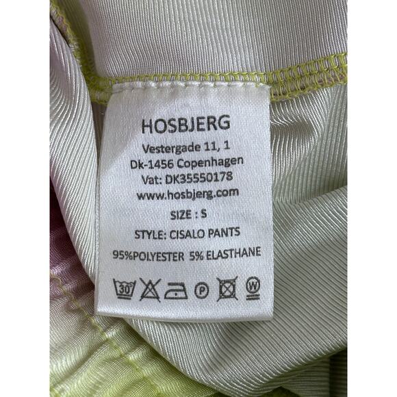 Hosbjerg Cisalo Ombre Pull-On Pant Satin Look Green Purple Stretch Lounge Size S - Picture 5 of 10